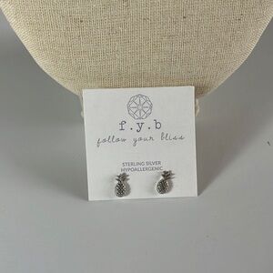 Pineapple Studs Sterling Silver | FYB